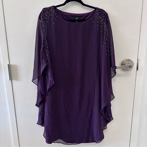 X be Xscape Plum Formal Dress